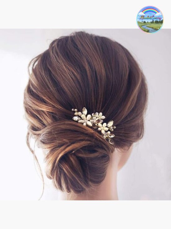 Pearl Crystal Rhinestone Bridal Hair Pins Wedding Hair Clips main image 7